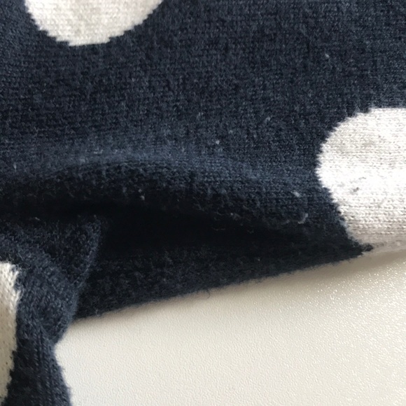 Banana Republic XS 3/4 sleeve sweater blue polka - Picture 8 of 8